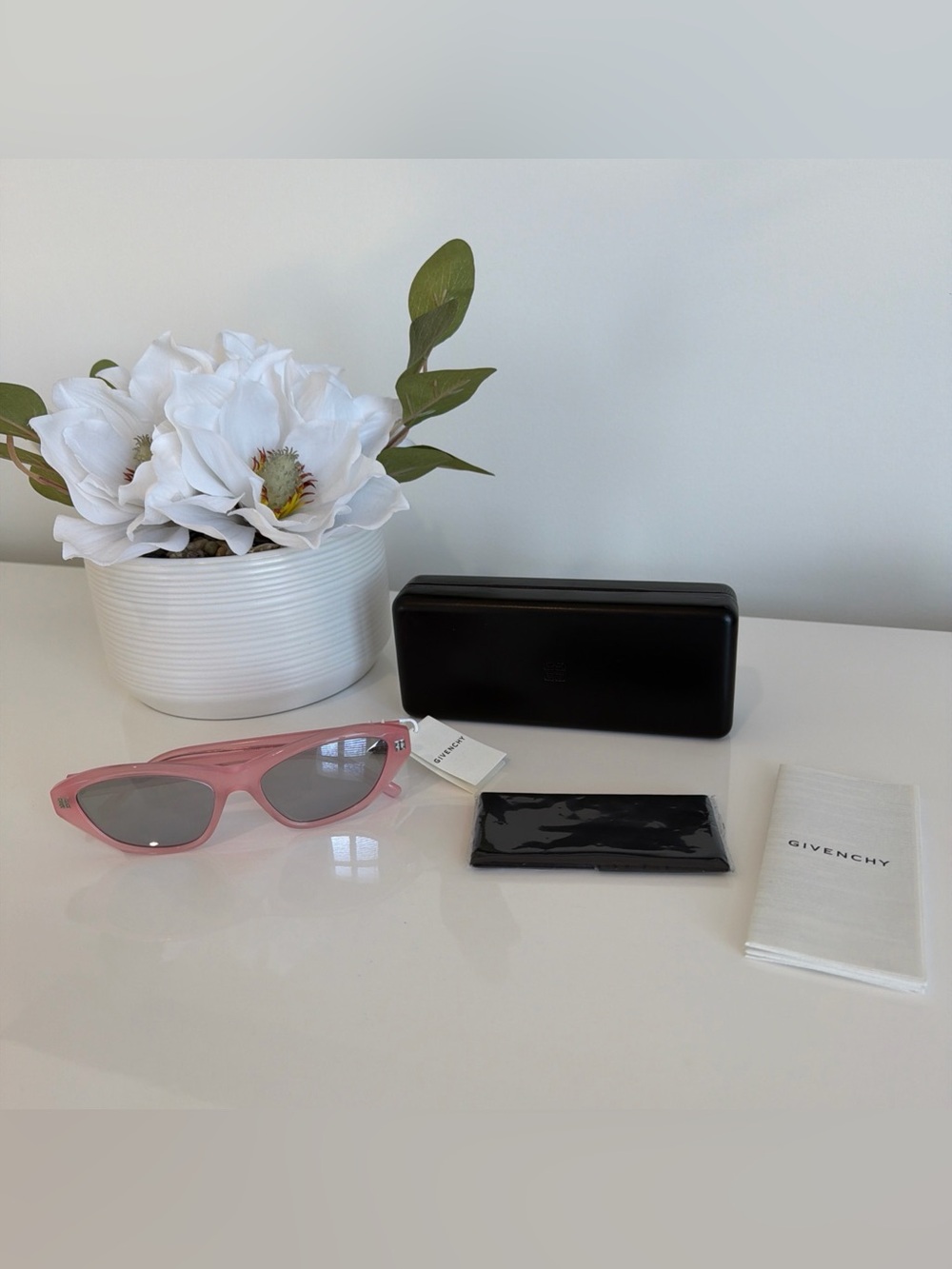 Givenchy GV40038I 72C Shiny Pink/Smoke Mirror Sunglasses New Authentic